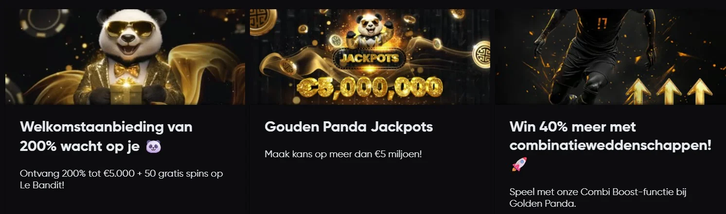 Golden Panda Casino Bonussen en acties 